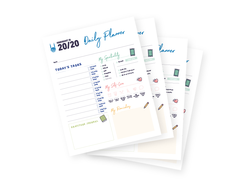 Hindsight 2020 Kit daily planner sheet preview 