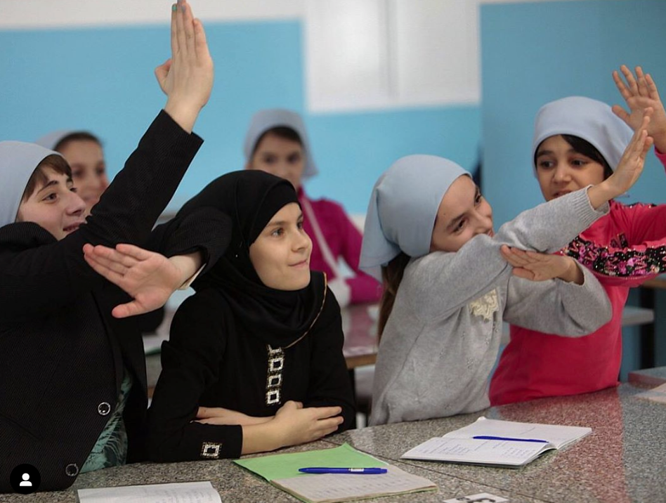 Islamic Relief beneficiaries, girls in a classroom setting