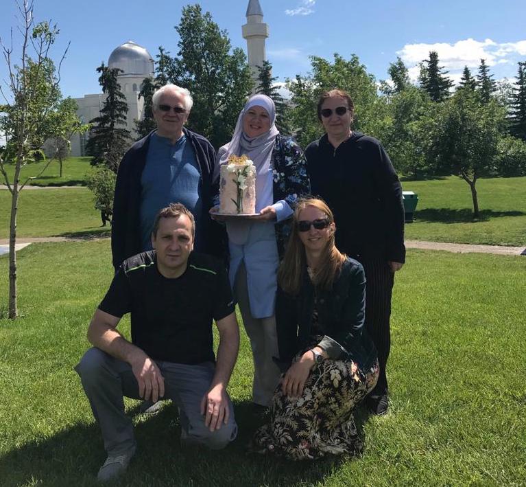 Srebrenica massacre survivor - Dina with her family.